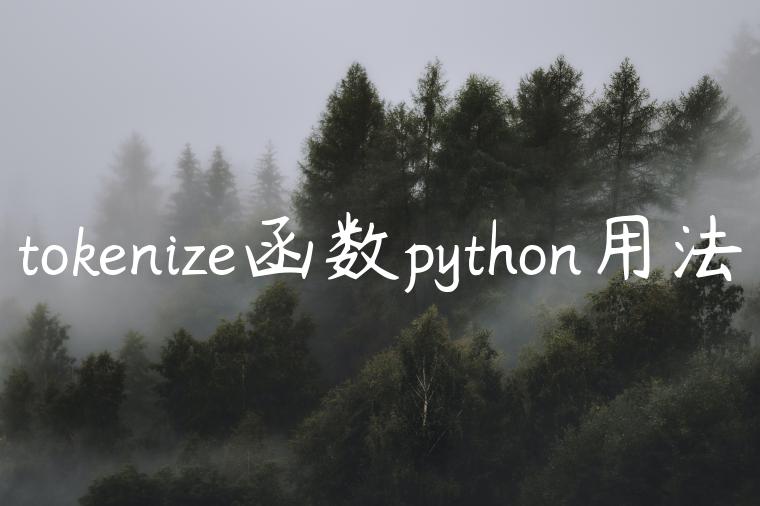 tokenize函数python用法
