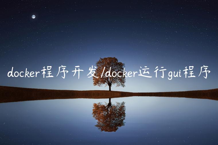 docker程序开发/docker运行gui程序